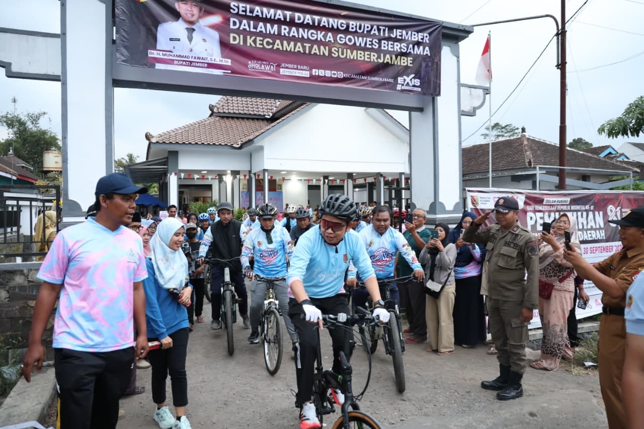 GOWES KELILING JEMBER, BUPATI CATAT TITIK JALAN RUSAK DAN PJU PADAM